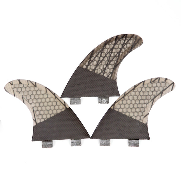 Load image into Gallery viewer, G3 FCS Fins Thruster - Kids Surfboard Fins - Carbon Fiber Fins Fins G3 Grey 4
 Load image into Gallery viewer, G3 FCS Fins Thruster - Kids Surfboard Fins - Carbon Fiber Fins Fins G3 Grey 4