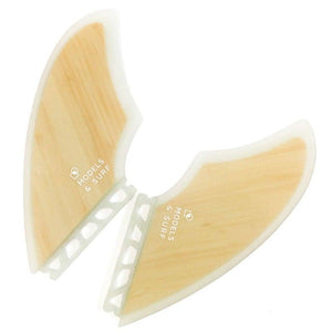 Compatible Future Side Fins - The Bamboo Batman - Fibreglass/Bamboo - Models and Surf