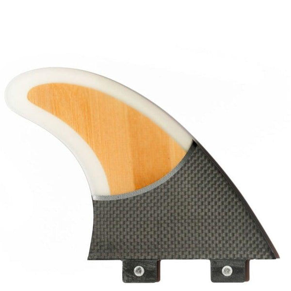 Load image into Gallery viewer, Surfboard Fins - The Hybrid - Thruster / Carbon-Light Wood - Models and Surf
 Load image into Gallery viewer, Surfboard Fins - The Hybrid - Thruster / Carbon-Light Wood - Models and Surf
