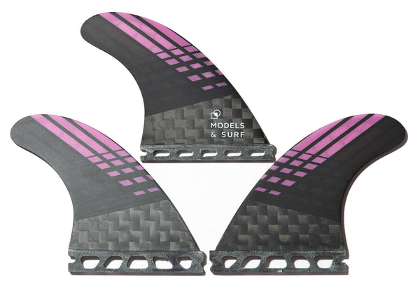 Load image into Gallery viewer, Compatible Future Fins - The Racing - Thruster / Carbon Fibre - Models and Surf
 Load image into Gallery viewer, Compatible Future Fins - The Racing - Thruster / Carbon Fibre - Models and Surf