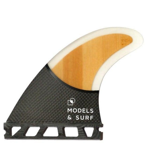 Load image into Gallery viewer, Compatible Future Fins - The Hybrid - Thruster / Carbon-Light Wood - Models and Surf
