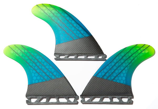 Load image into Gallery viewer, Compatible Future Fins - Noosa Beach - Thruster / Carbon Fibre - Models and Surf
