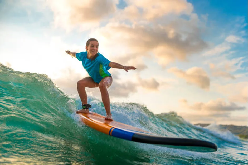 surf tips for beginners - woman surfing